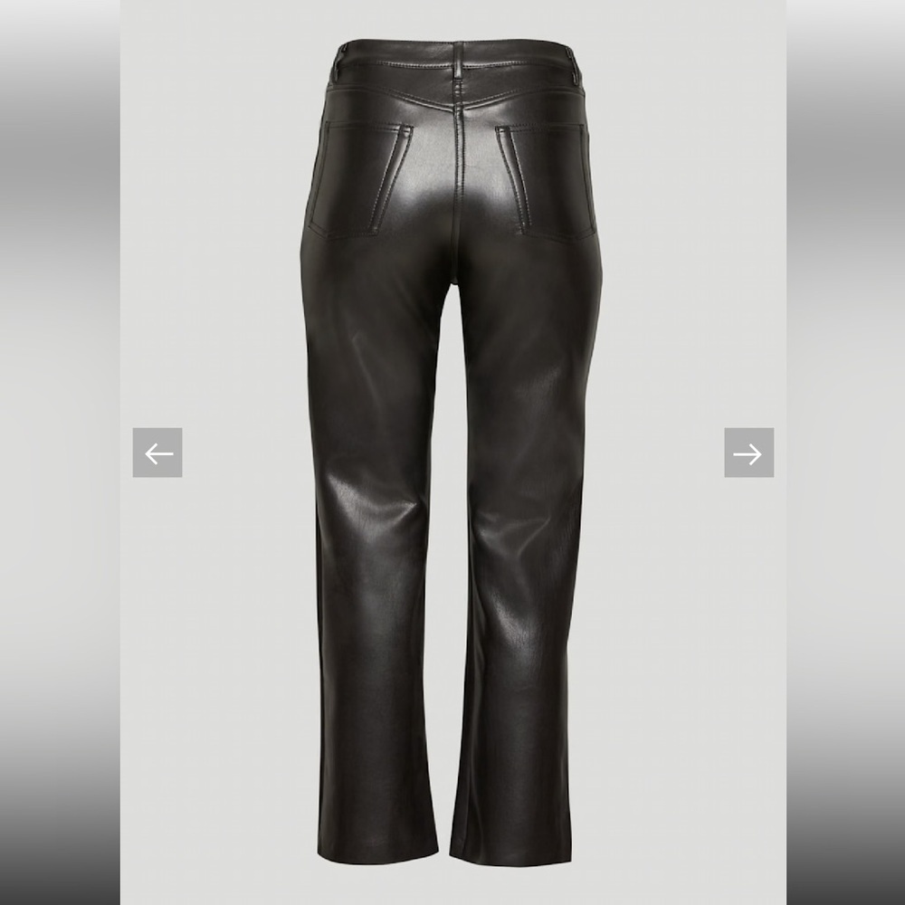NWT Wilfred Melina Cropped Leather Black Pants - Picture 7 of 11